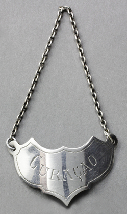 Swedish (or French) Antique Silver Wine Label - Curacao